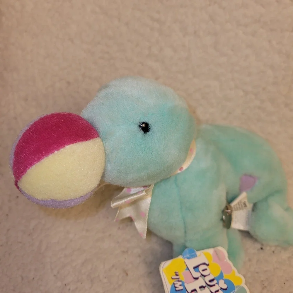 Vintage 1995 Ganz‎ Loving Hearts Silly Seal Musical Circus Stuffed Plush